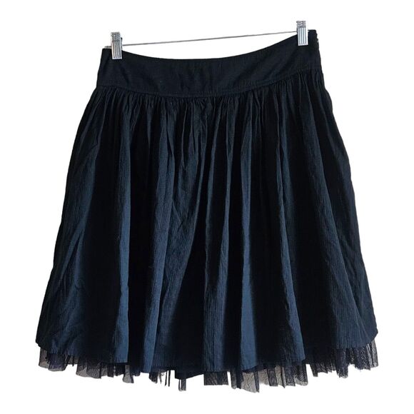 Banana Republic Dresses & Skirts - BANANA REPUBLIC Women's 4 Skirt Black Flared Tulle Lined Cotton Waist 31"